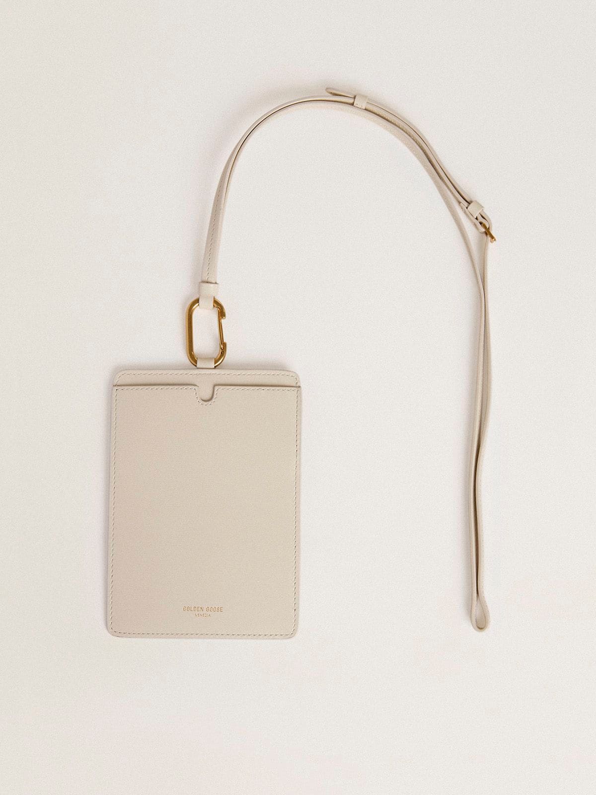 Golden Goose - Worn white document holder in 