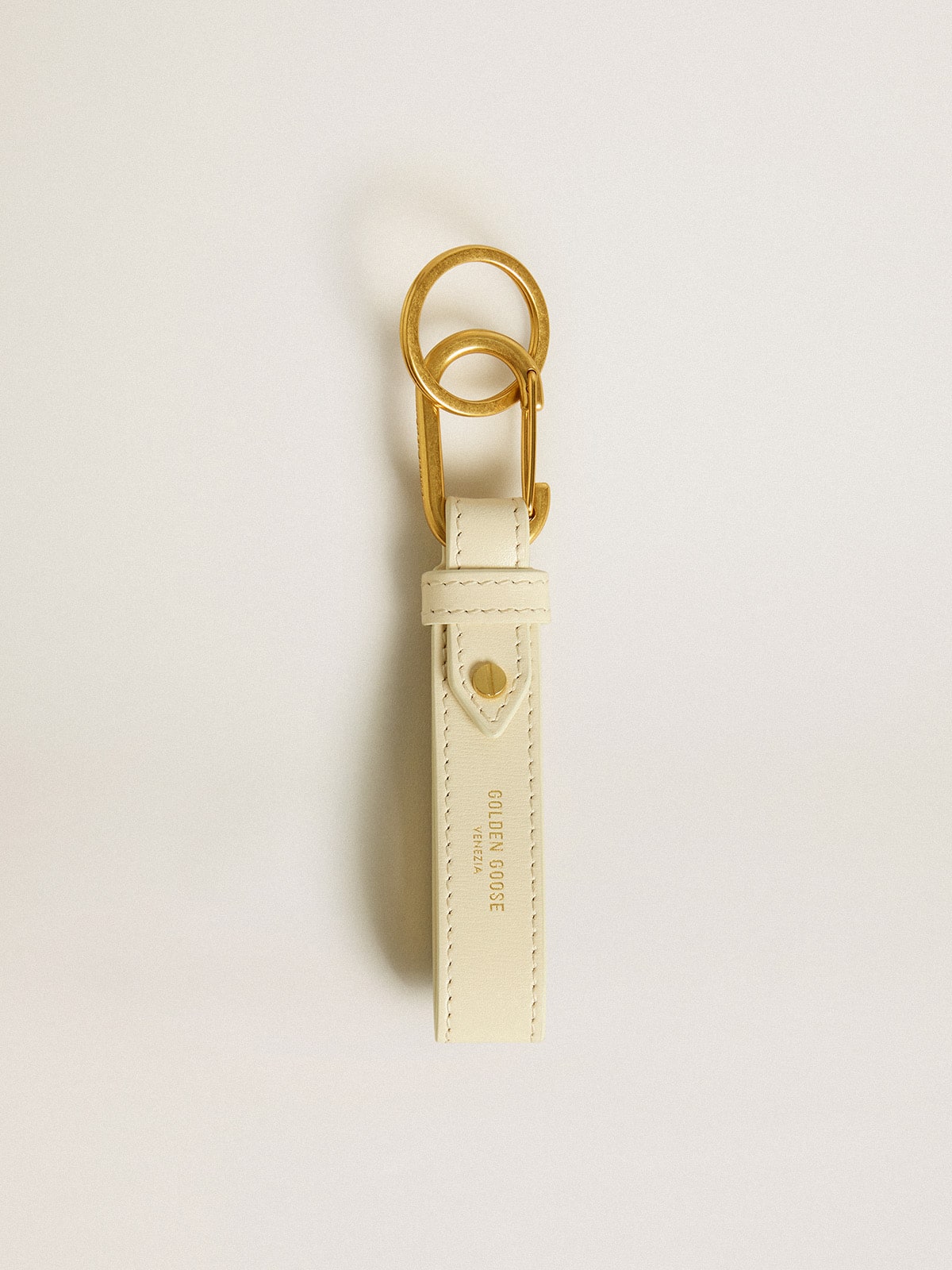 Golden Goose - Worn white keyring  in 