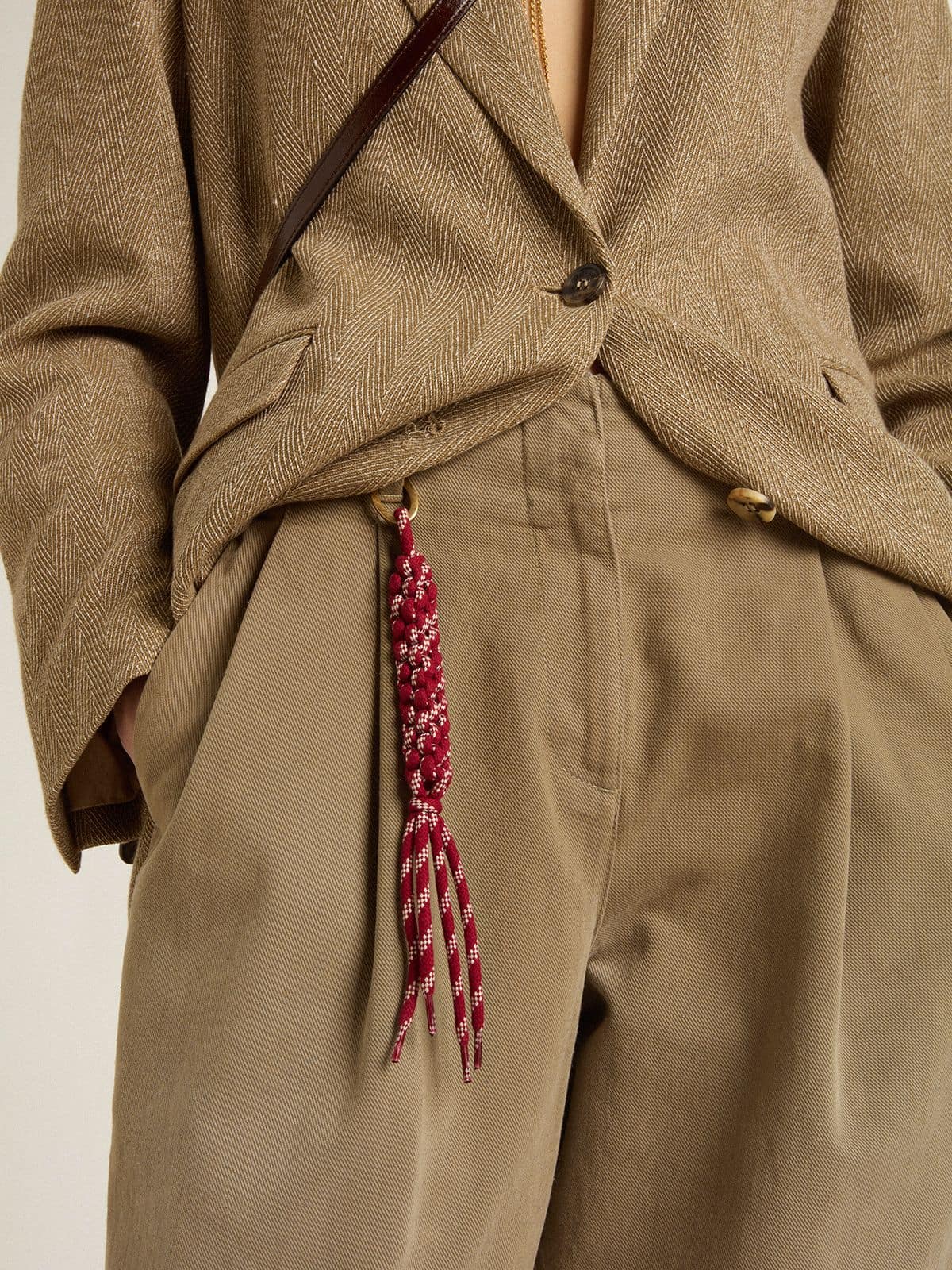 Charm with red knotted laces | Golden Goose Official Website