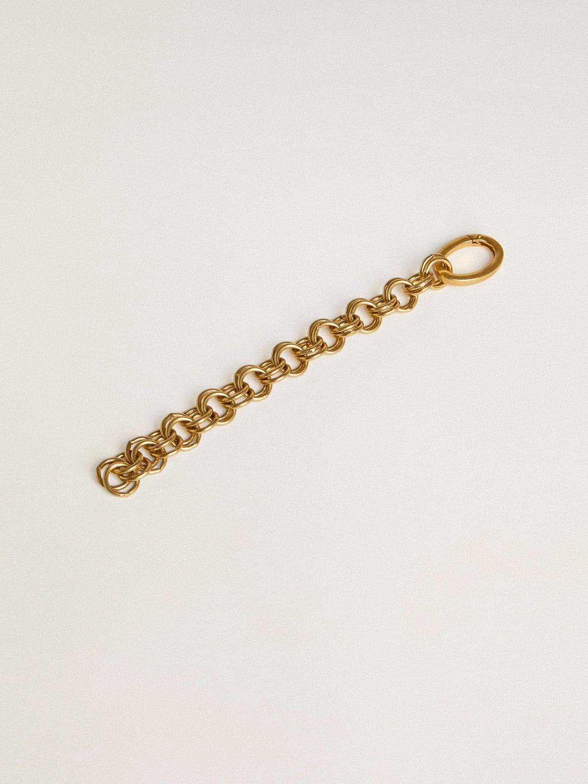 Golden Goose - Antique gold-colored brass charm in the shape of a chain in 