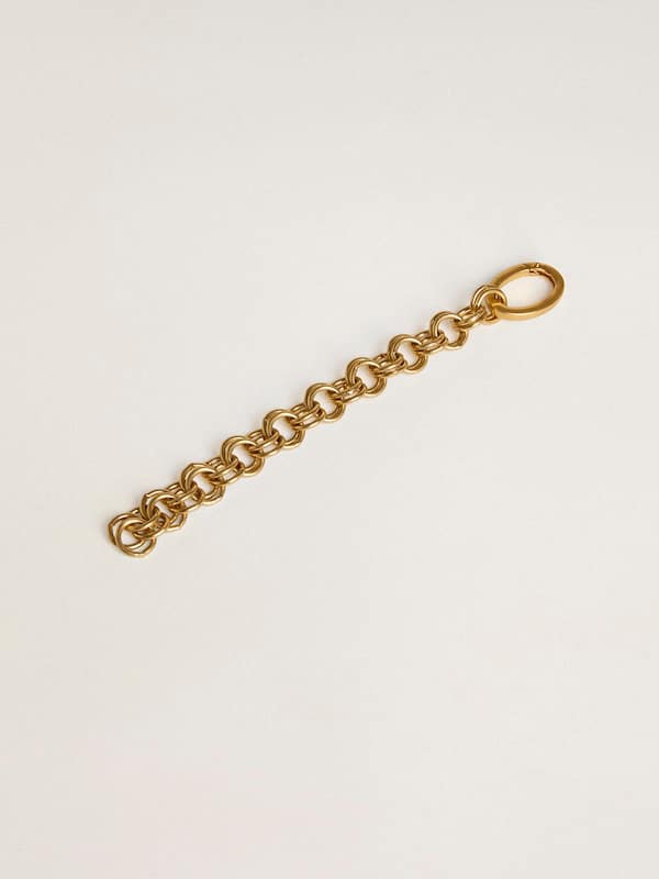 Golden Goose - Antique gold-colored brass charm in the shape of a chain in 