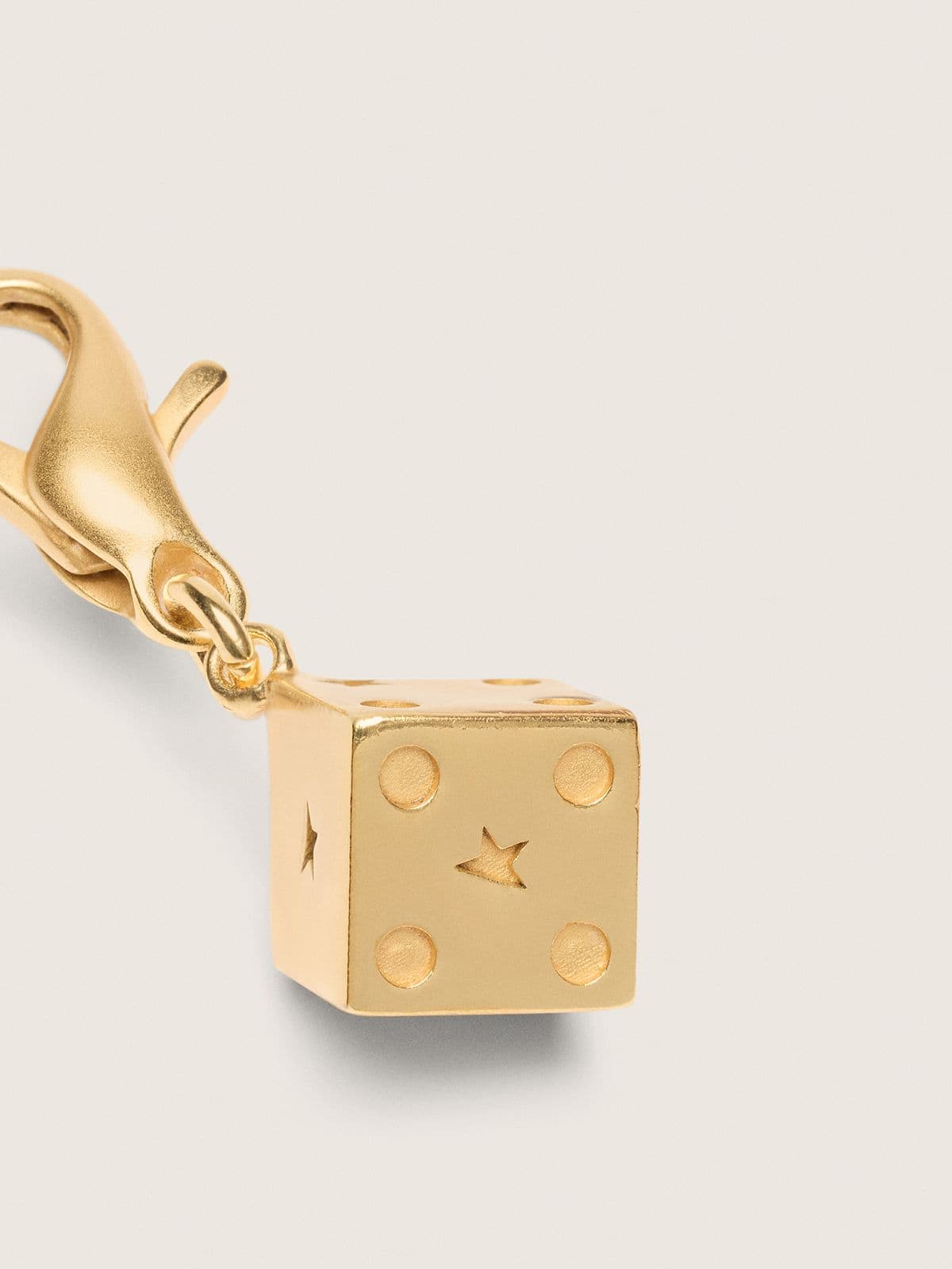 Golden Goose - Pingente de latão em forma dado dourado in 