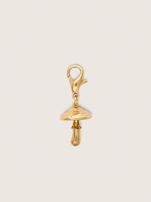 Golden Goose - Mushroom charm in gold-colored brass in 