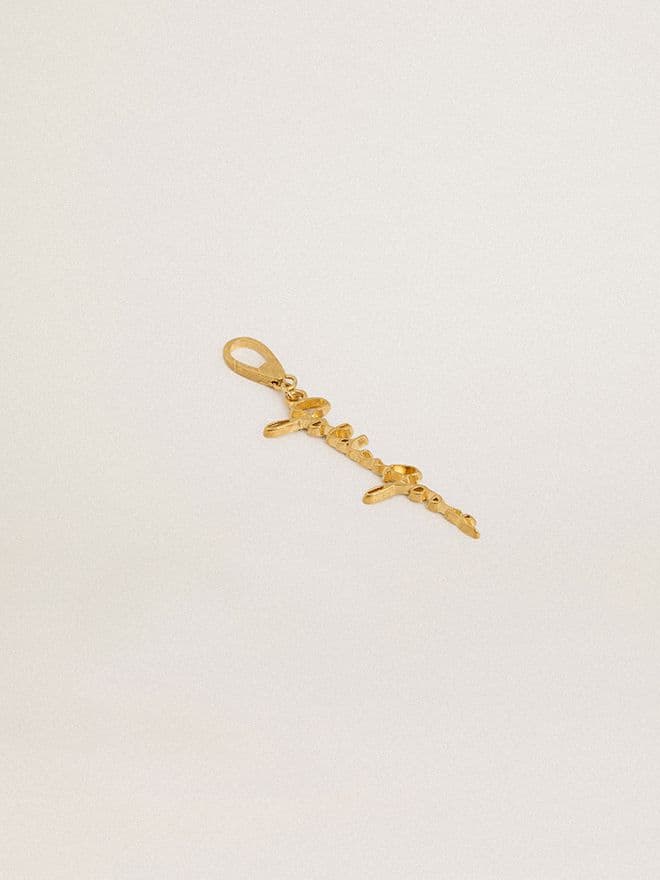 Golden Goose - Gold-colored brass charm with Golden Goose signature in 