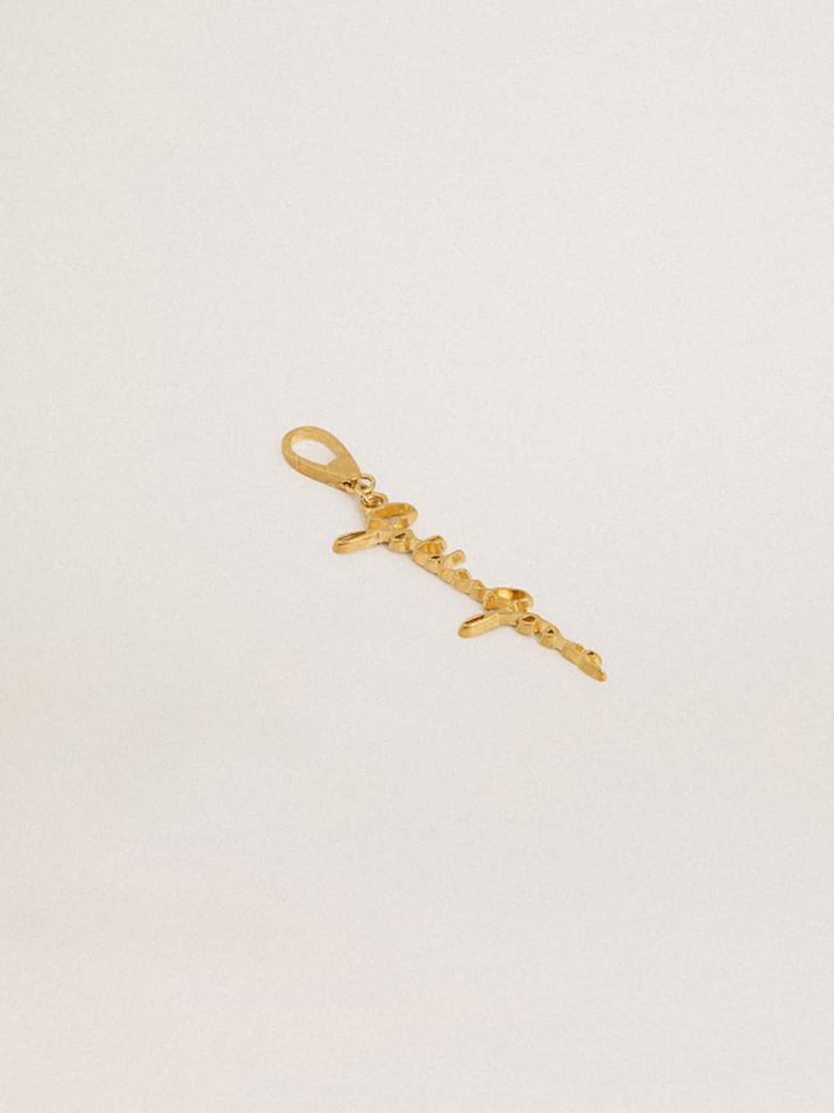 Golden Goose - Gold-colored brass charm with Golden Goose signature in 