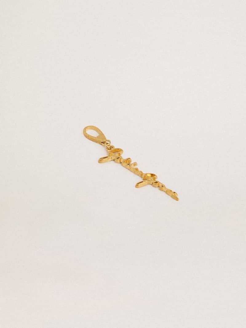 Golden Goose - Charm in ottone con firma Golden Goose color oro in 
