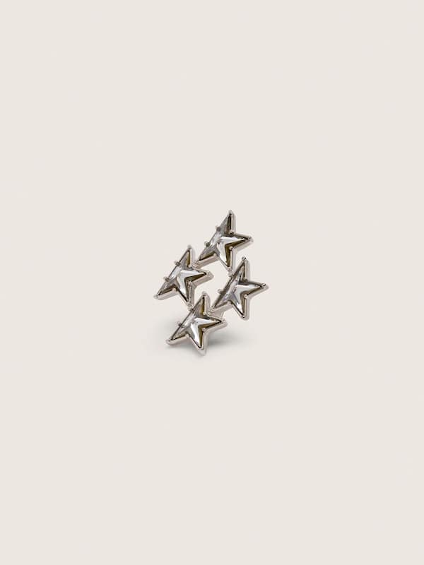 Golden Goose Silver-tone star lace loop Jewelry silver unisex