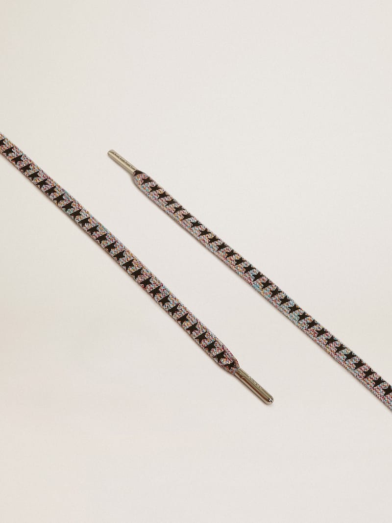 シューレース ルレックス（マルチカラー） コントラストスター（ブラック）