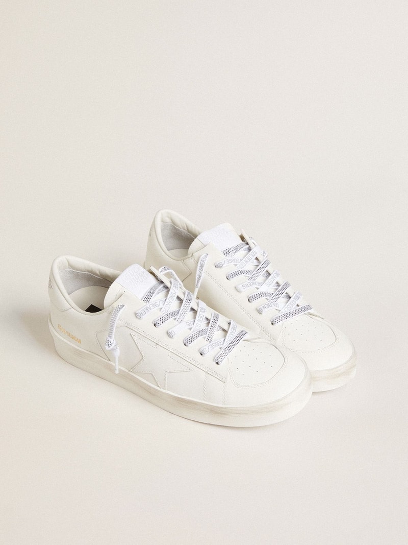 Golden Goose - Cordones Swarovski con logotipo color gris en contraste in 