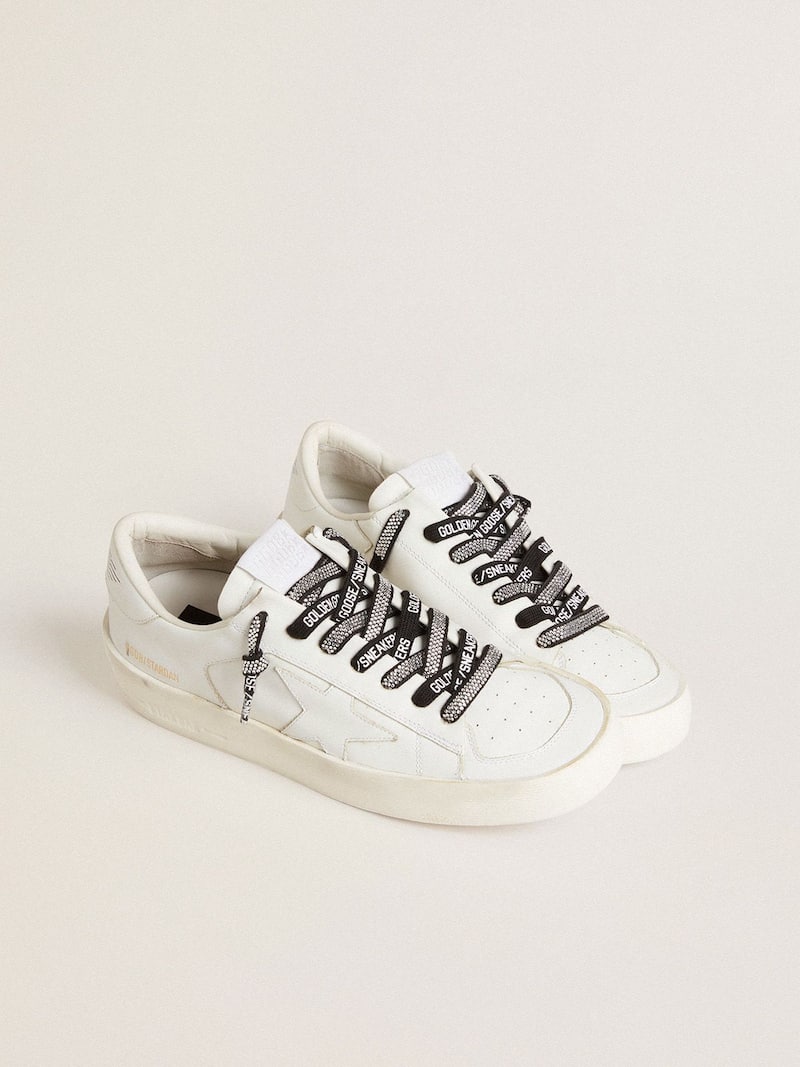 Golden Goose - Cordones Swarovski con logotipo blanco en contraste in 