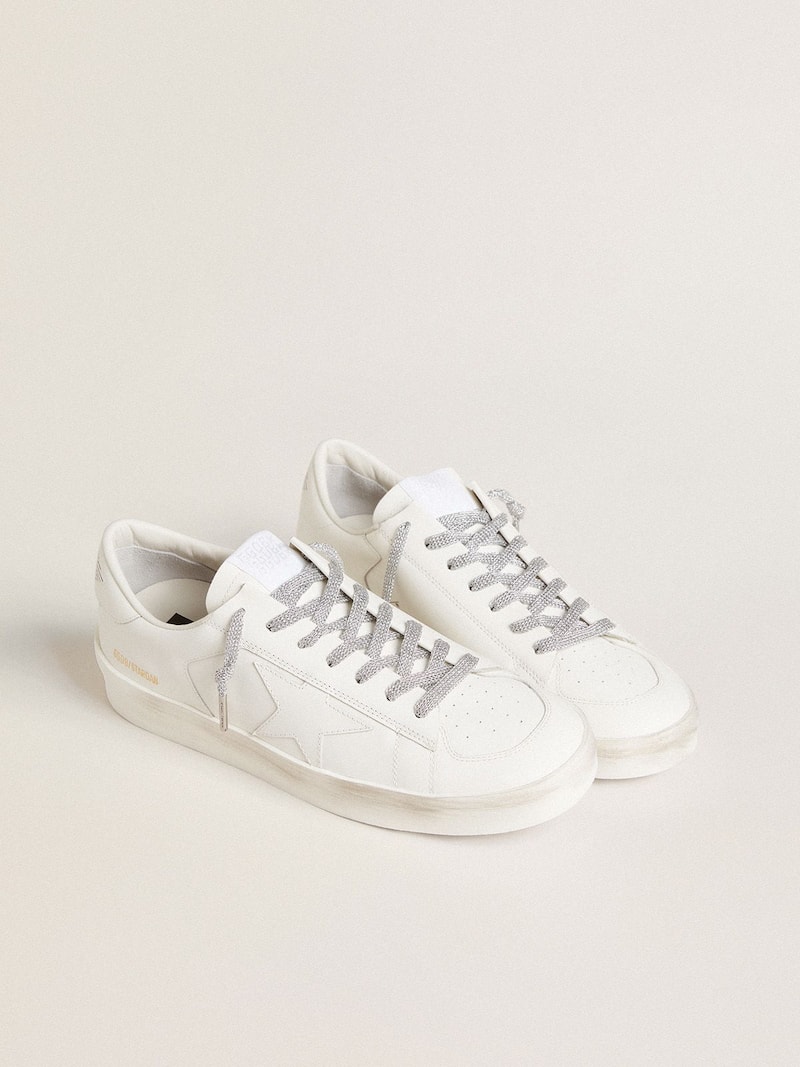 Golden Goose - Cordones de l&uacute;rex en color plateado in 
