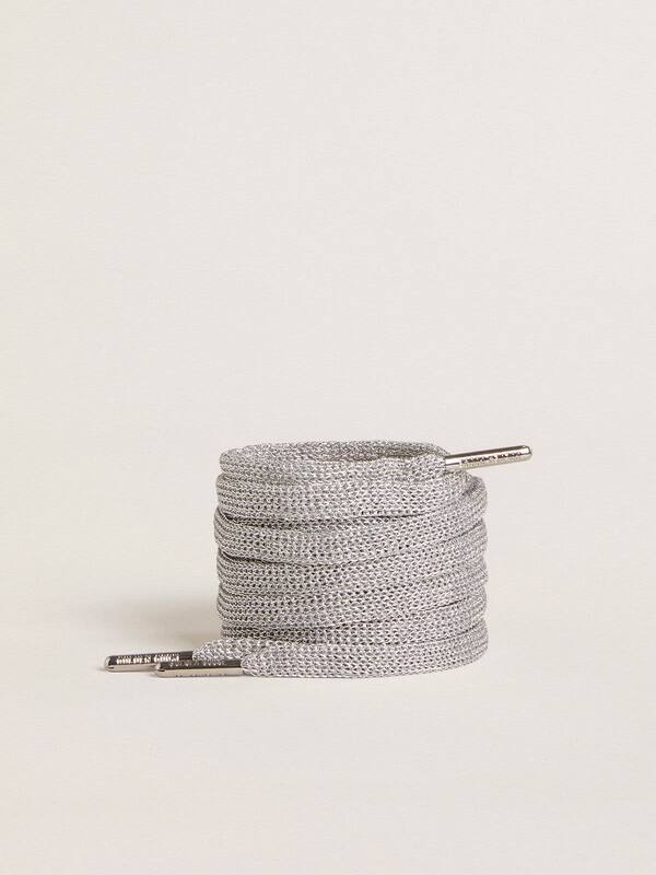 Golden Goose - Silver lurex laces in 