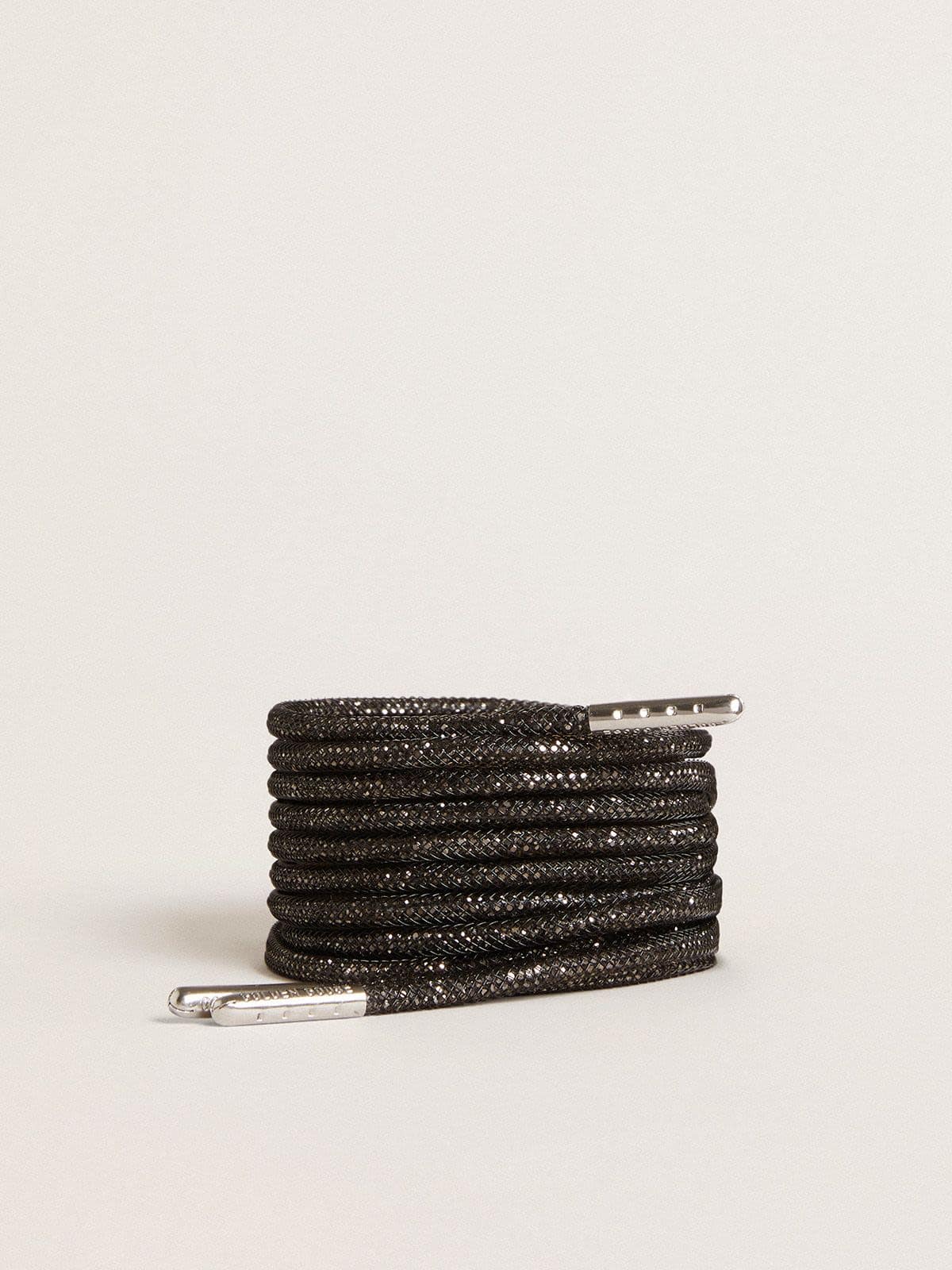 シューズ・サンダルその他 Golden Goose Lurex Laces Silver-colored Lurex laces with contrasting black logo