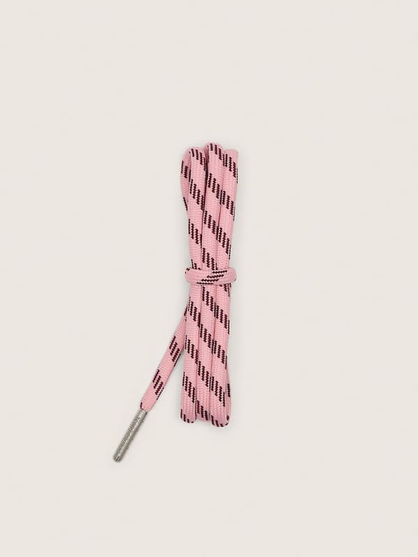 Pink and burgundy hiking laces