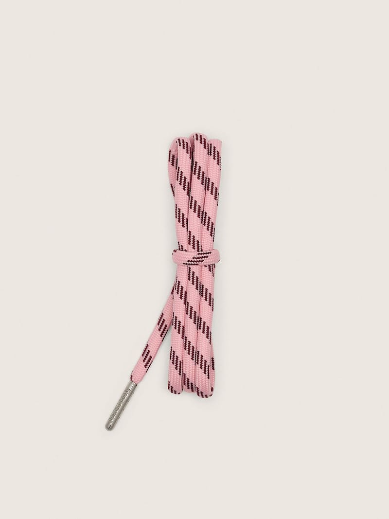 Lacets trekking rose et bordeaux