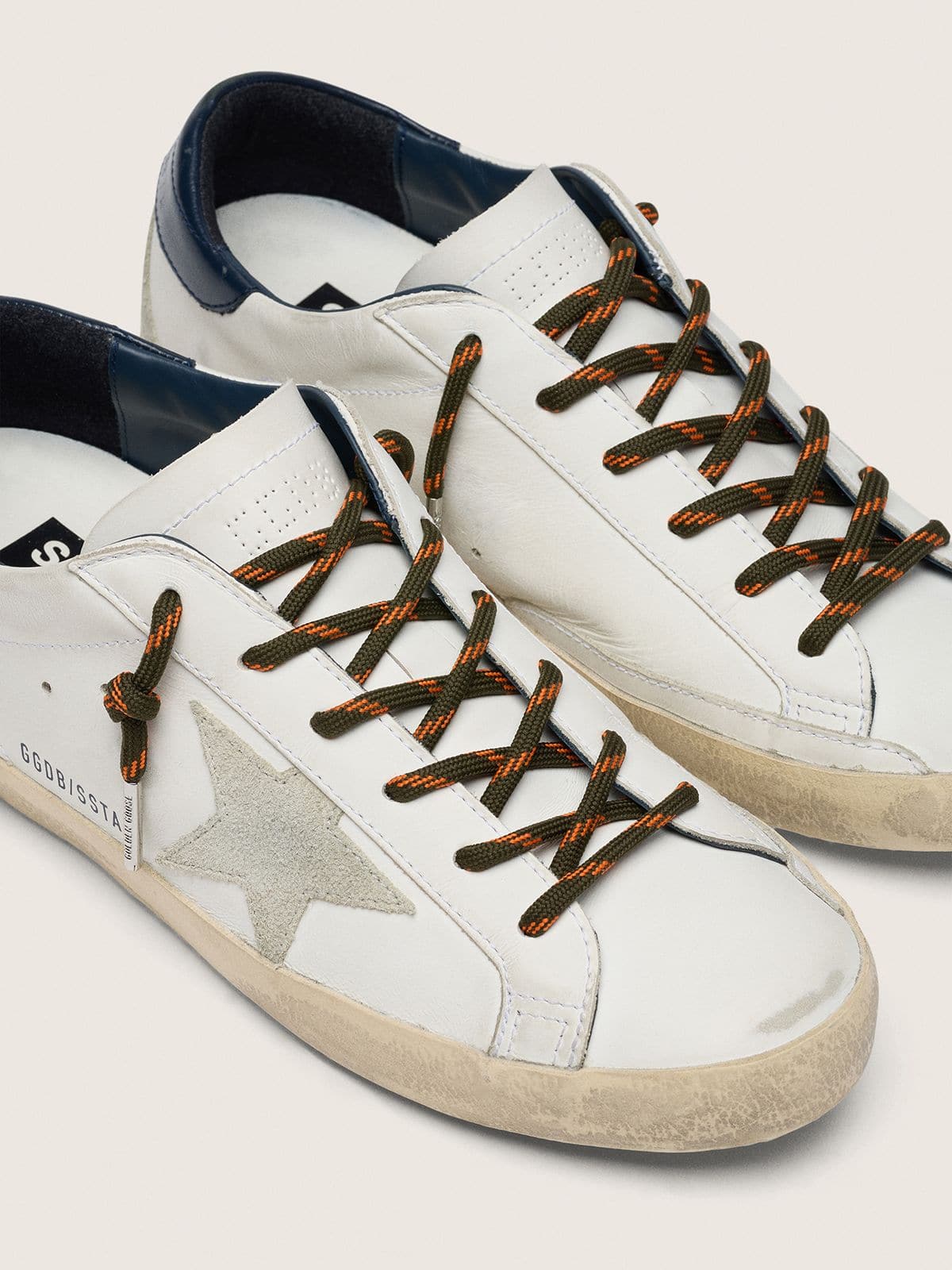 Golden Goose - Lacets trekking vert militaire avec d&eacute;tails orange in 