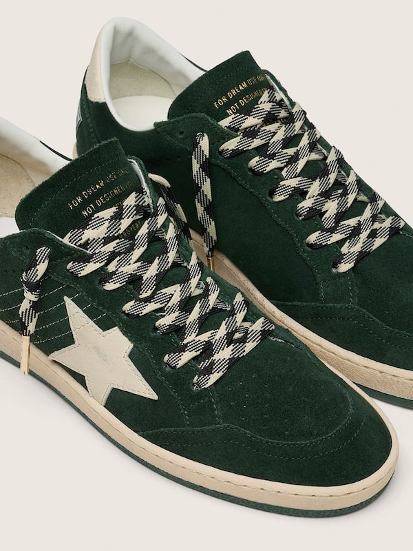 Golden Goose - Cream and black checked laces in 
