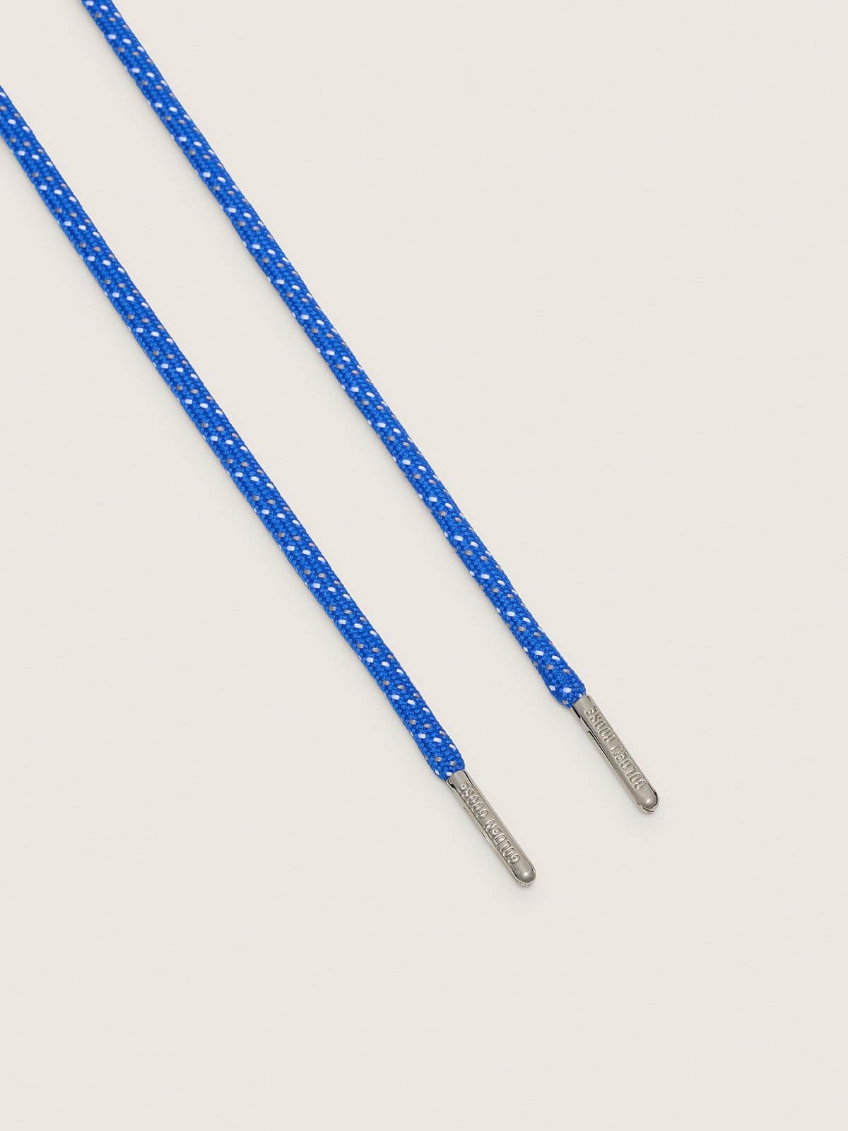Lacets trekking bleu cobalt avec d&eacute;tails gris et blancs