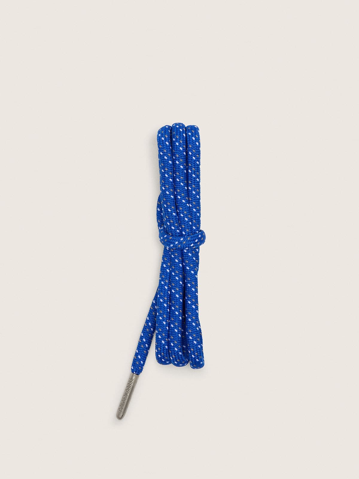 Lacets trekking bleu cobalt avec d&eacute;tails gris et blancs