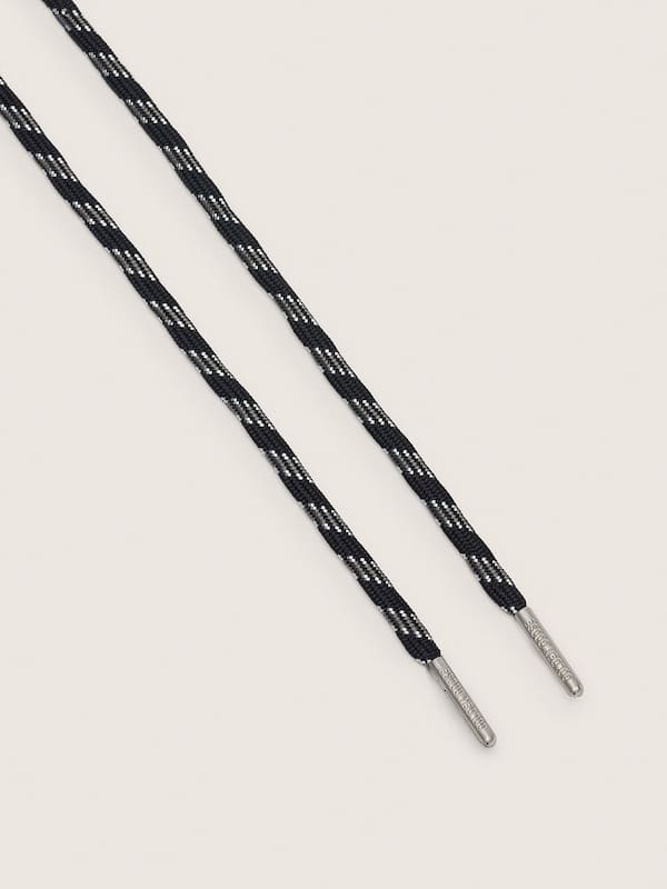 Black hiking laces with gray details