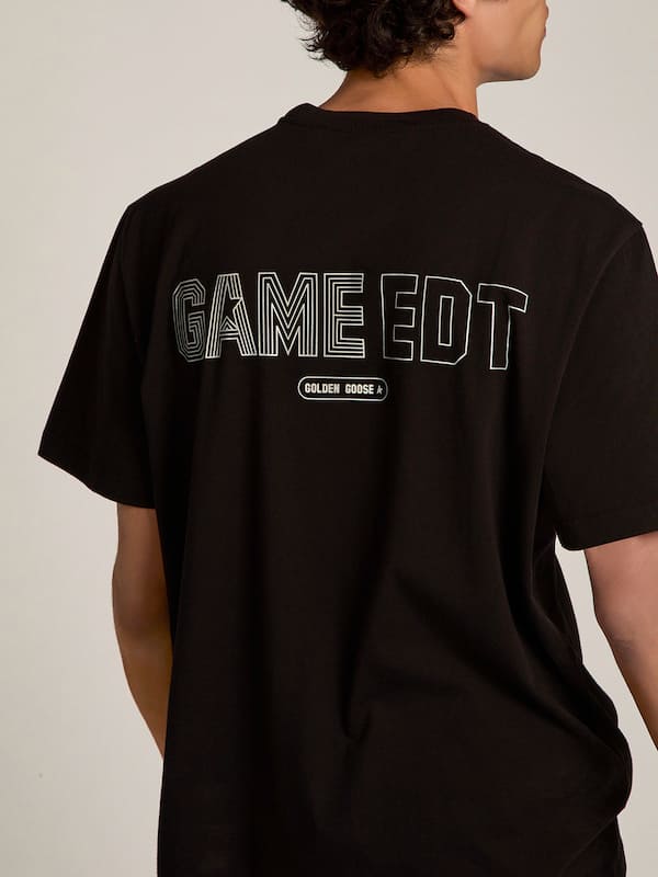 Golden Goose - Camiseta preta Coleção Cápsula Game EDT com logo em contraste in 