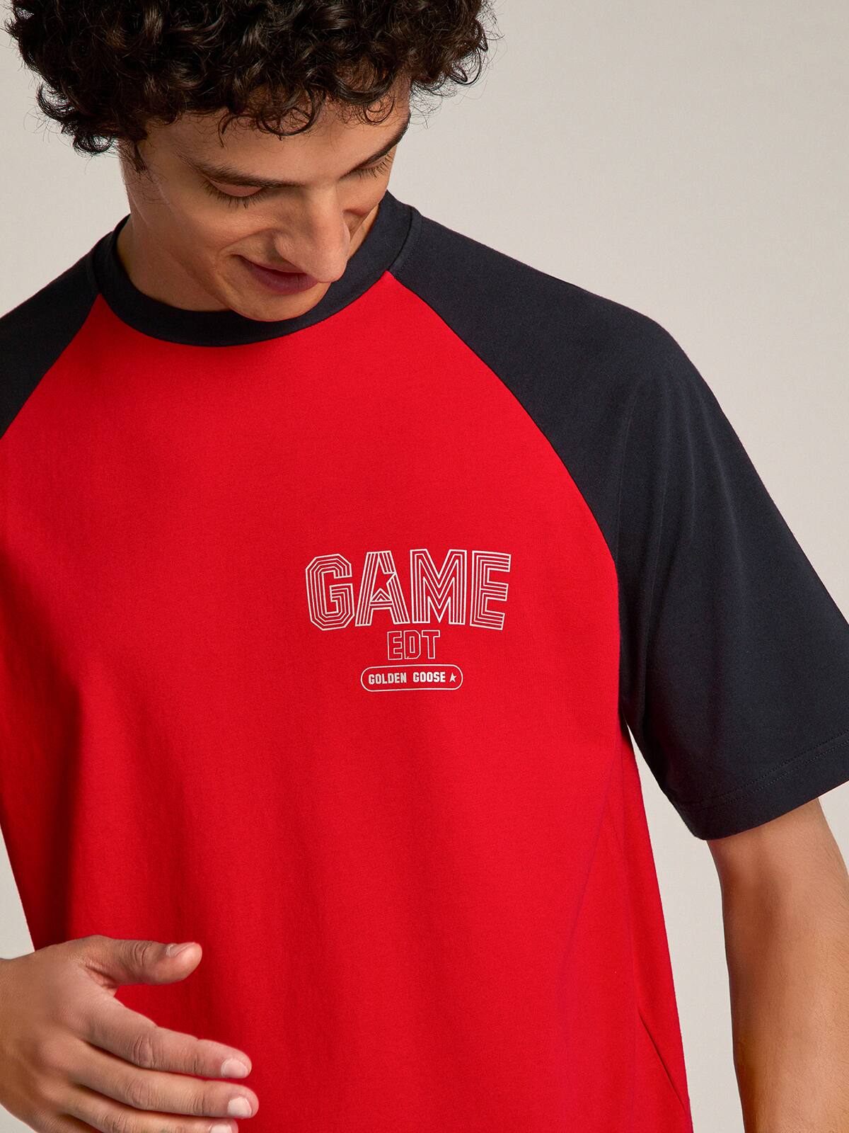 Golden Goose - Red T-shirt Game EDT Capsule Collection with contrasting logo in 
