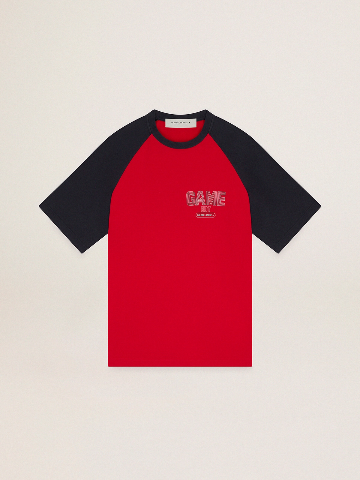 Golden Goose - Red T-shirt Game EDT Capsule Collection with contrasting logo in 