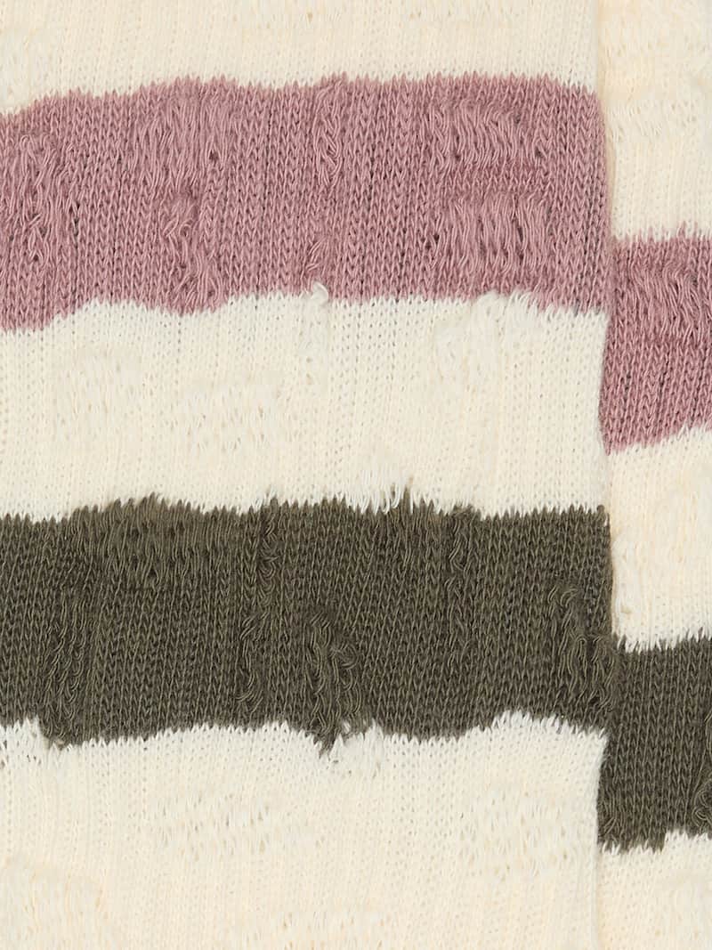 Golden Goose - Calzini color bianco vissuto con stripes multicolor in 
