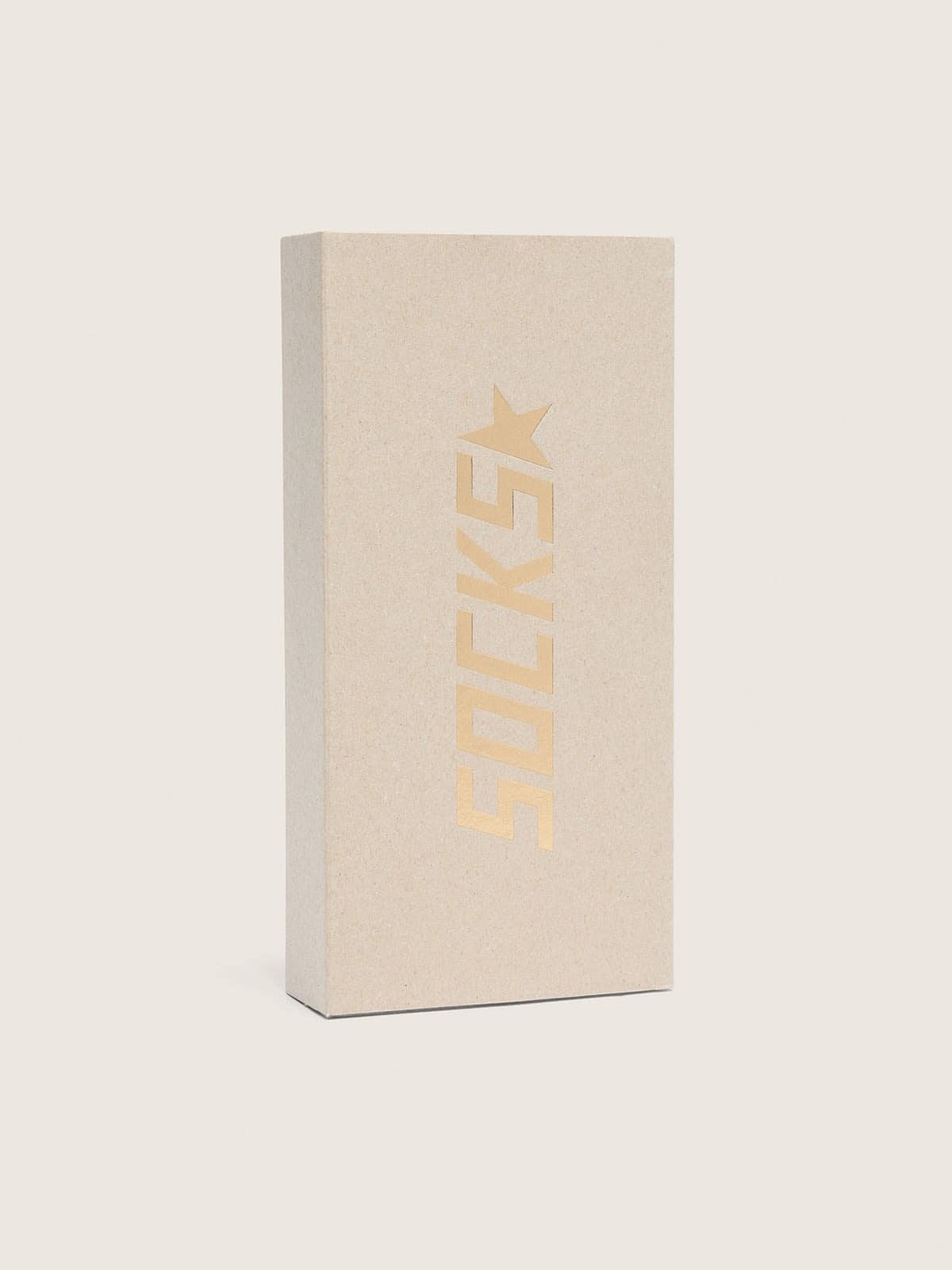 Golden Goose - Vintage white socks with distressed details and two-tone stripes in 