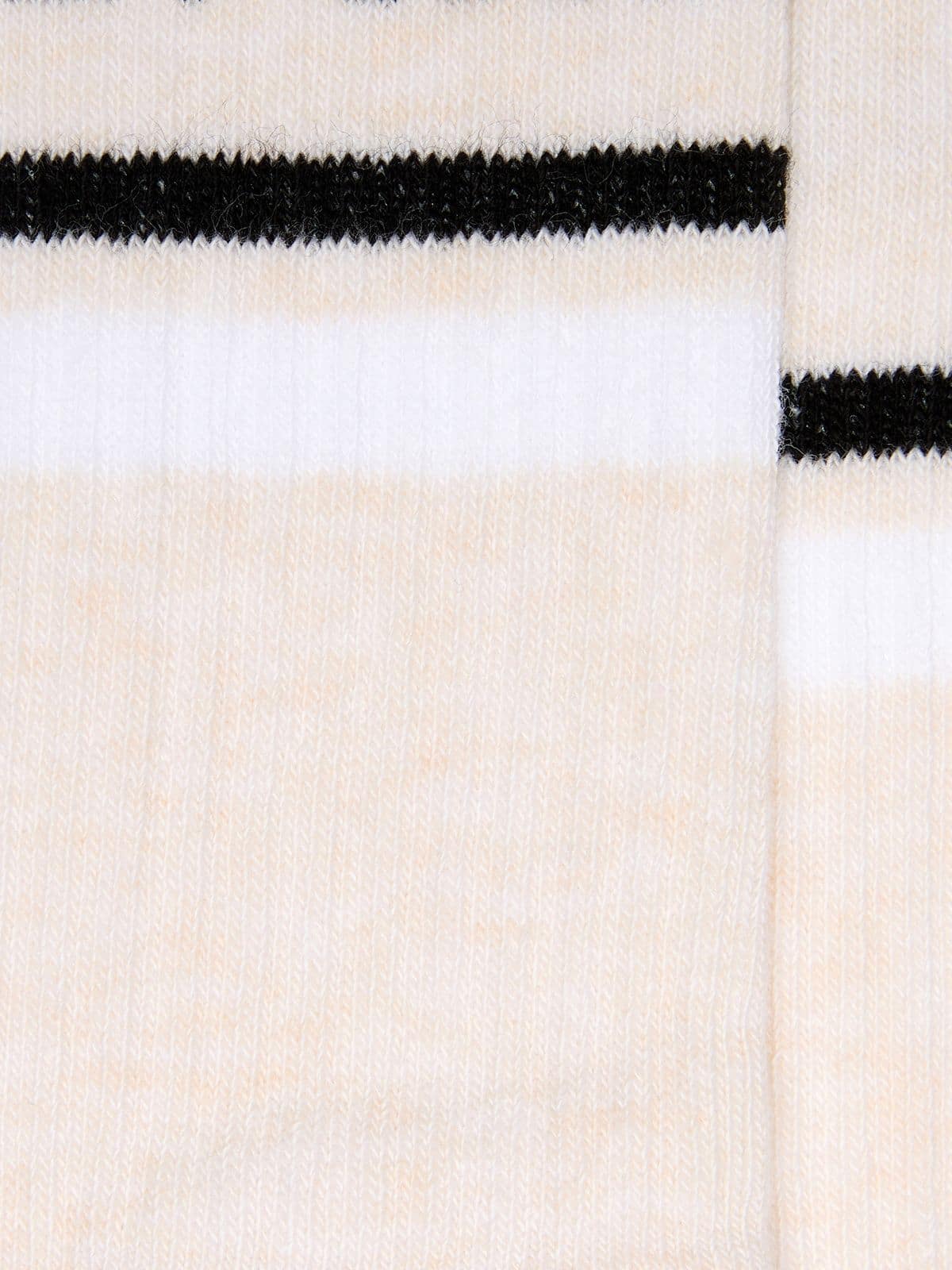 Golden Goose - Blush-colored socks with distressed details and black and white stripes in 