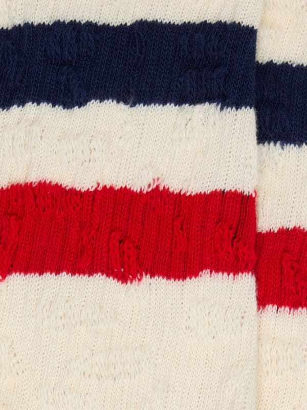 Golden Goose Golden Goose | FiveFourFive Chaussettes blanc vintage avec rayures Bas white unisex