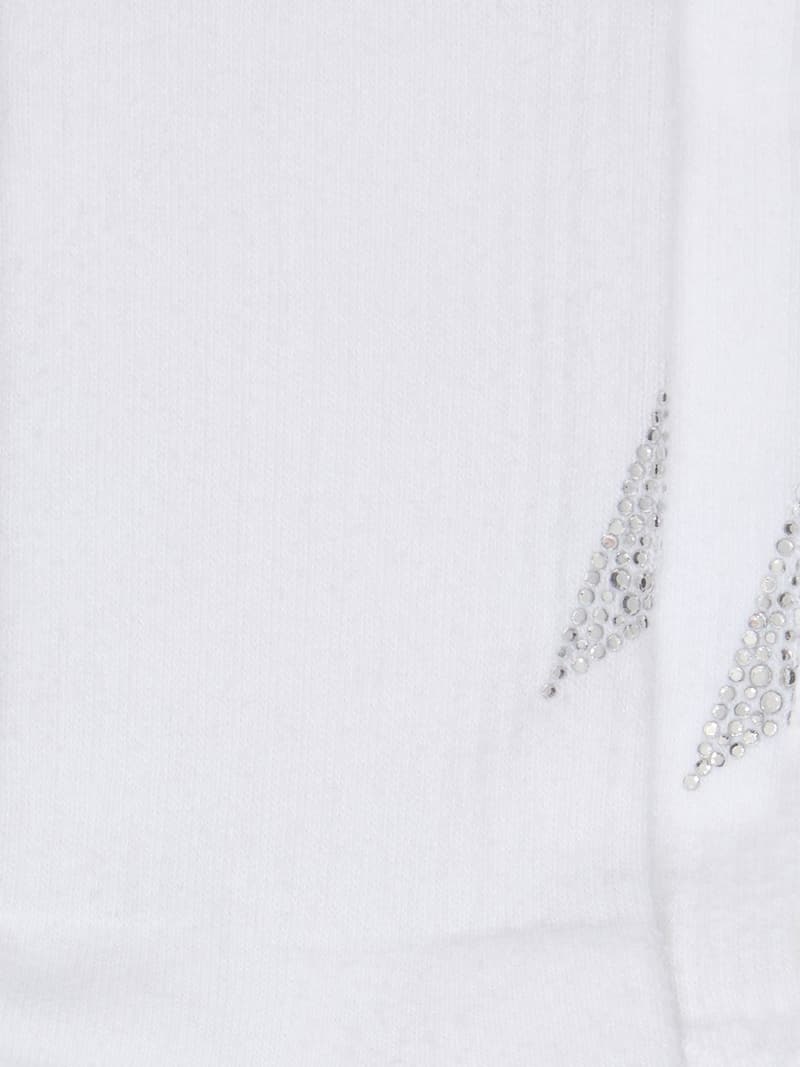 Golden Goose - Calzini bianchi con stella in cristalli sul retro in 