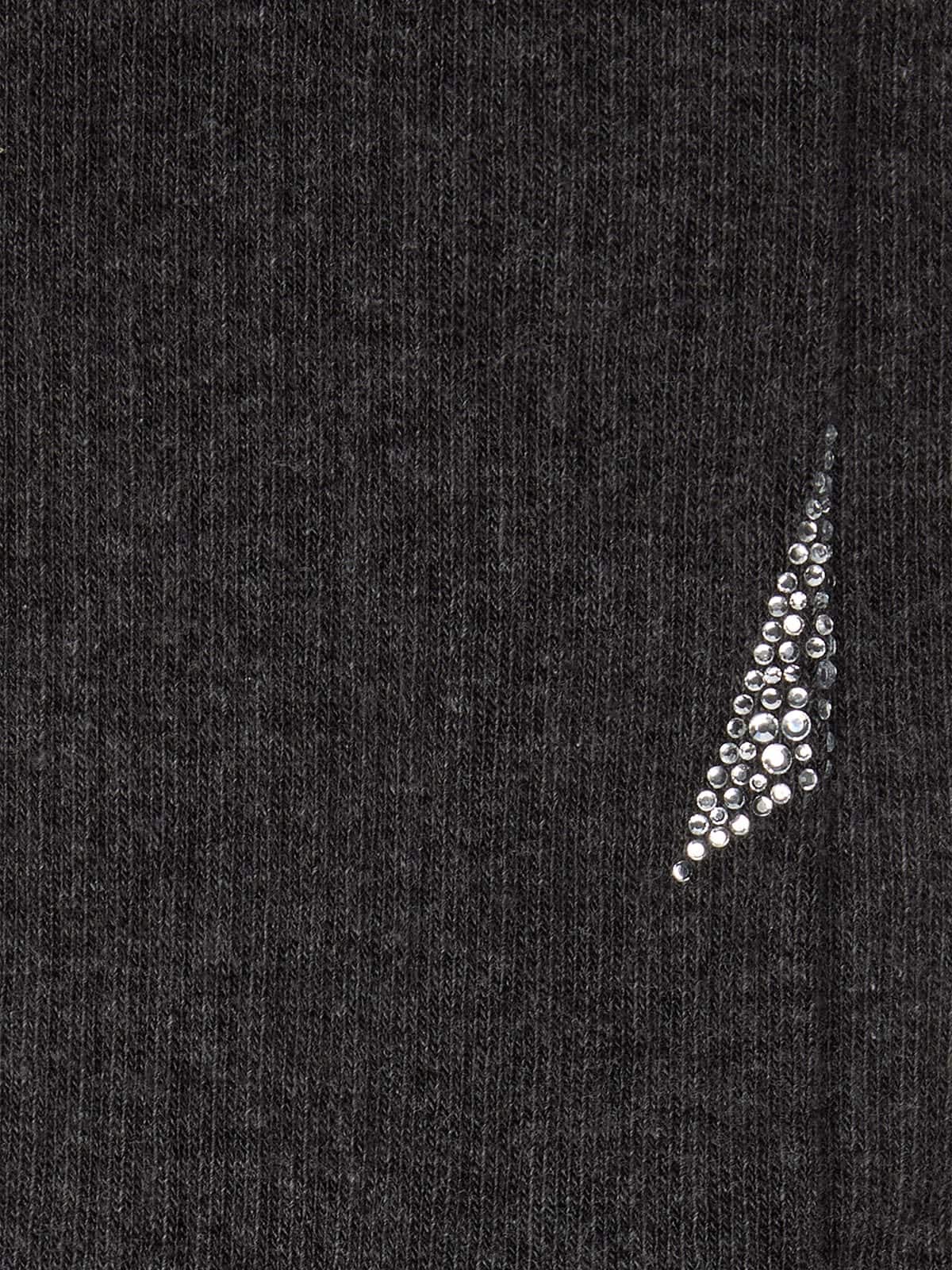 Dark gray socks with crystal star on the back