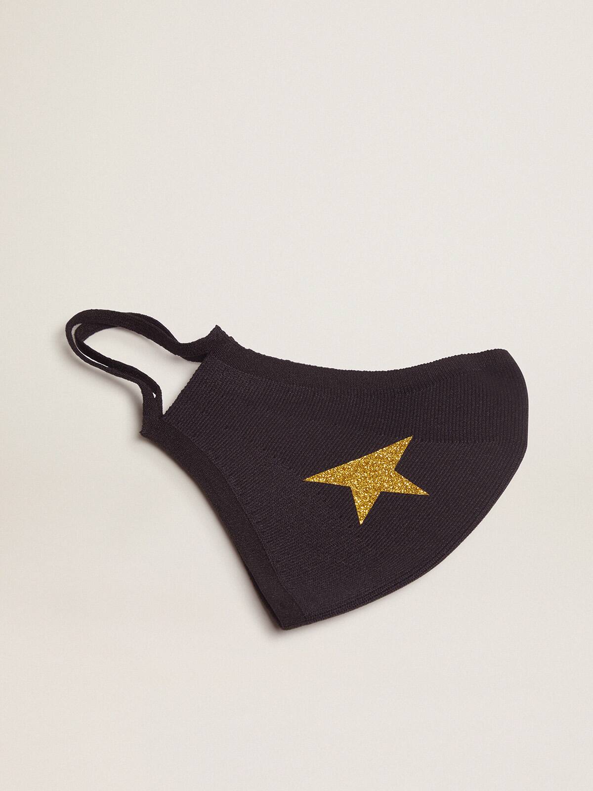 Golden Goose - Black Golden face mask with gold star in 