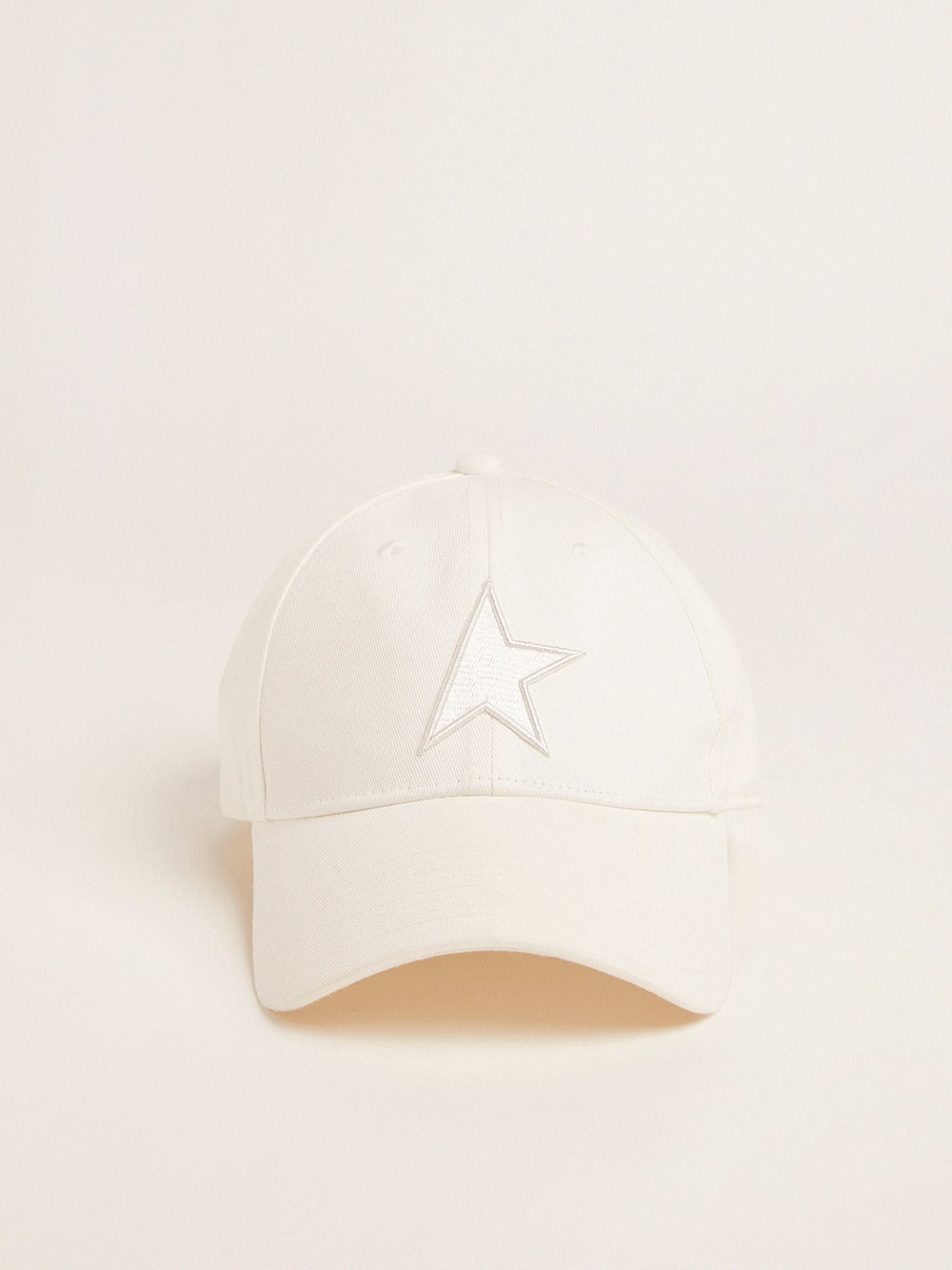 Golden Goose - Cappellino da baseball bianco con stella in 