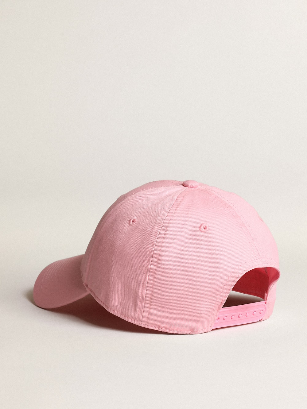 Golden Goose - Cappellino da baseball rosa con stella ton sur ton in 