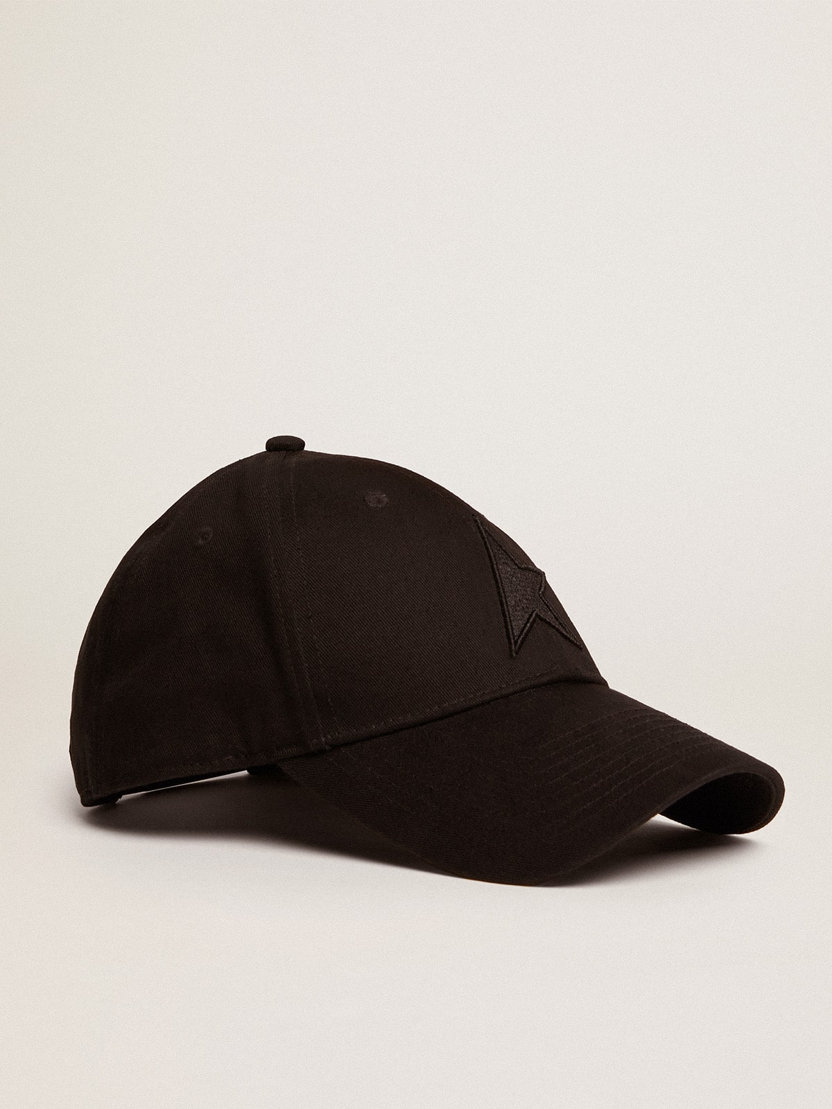 Golden Goose - Kids’ black baseball cap with star in 