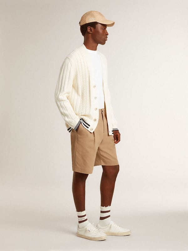 Golden Goose - Beige baseball cap with a lived-in finish in 