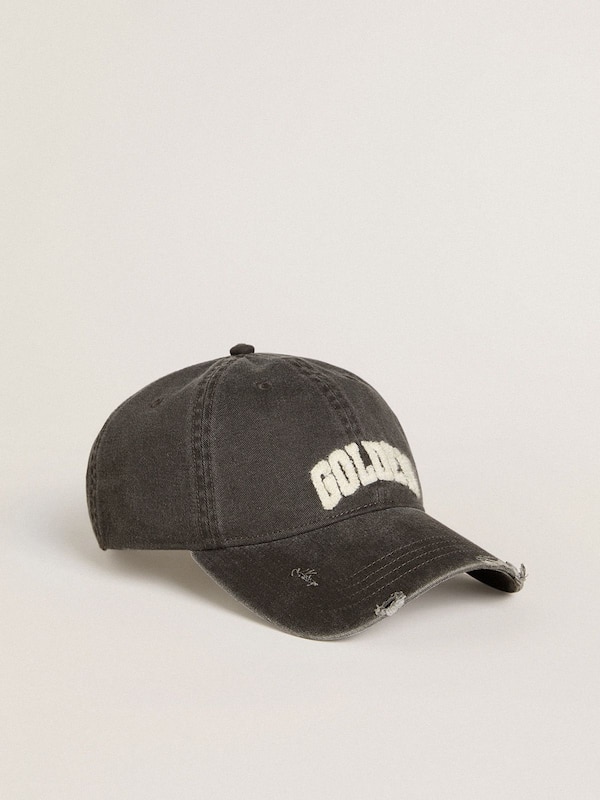 Gray cotton baseball cap with a lived-in finish