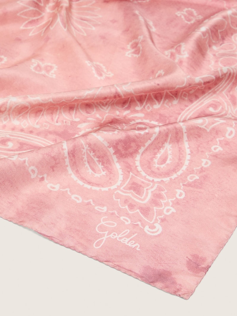 Golden Goose - Foulard  color rosa antico con motivo plaisley in 