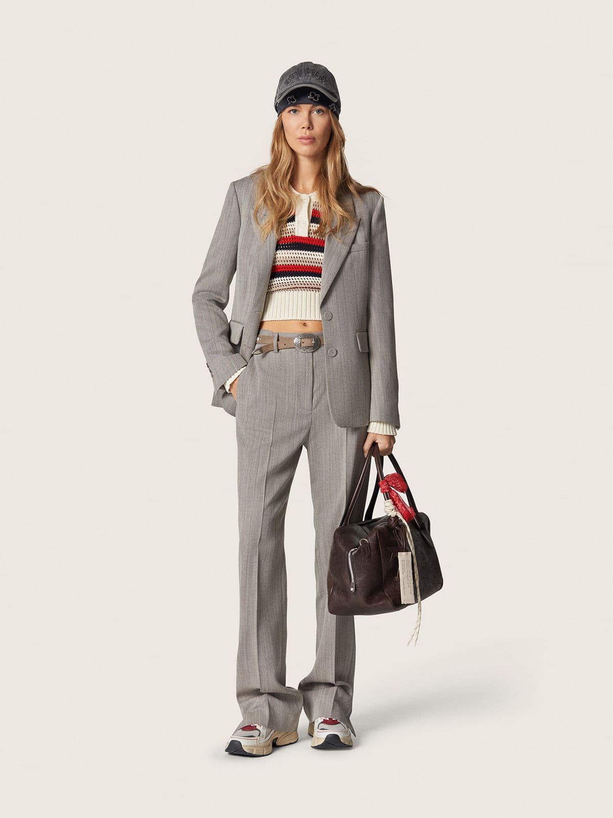 Golden Goose - Anthrazitgraues Halstuch mit Paisleymuster in 