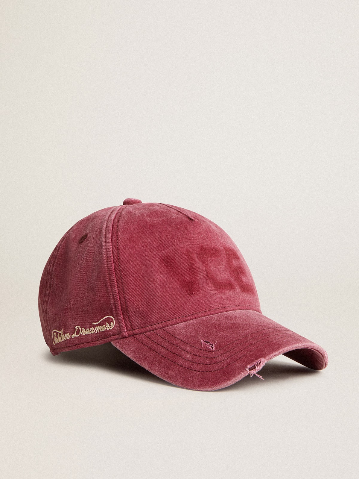 Golden Goose - Cotton baseball cap with a lived-in finish in 