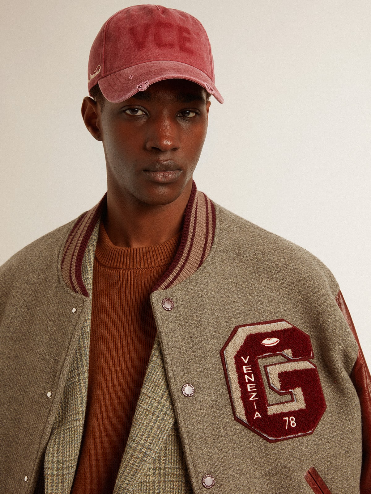 Golden Goose - Cotton baseball cap with a lived-in finish in 