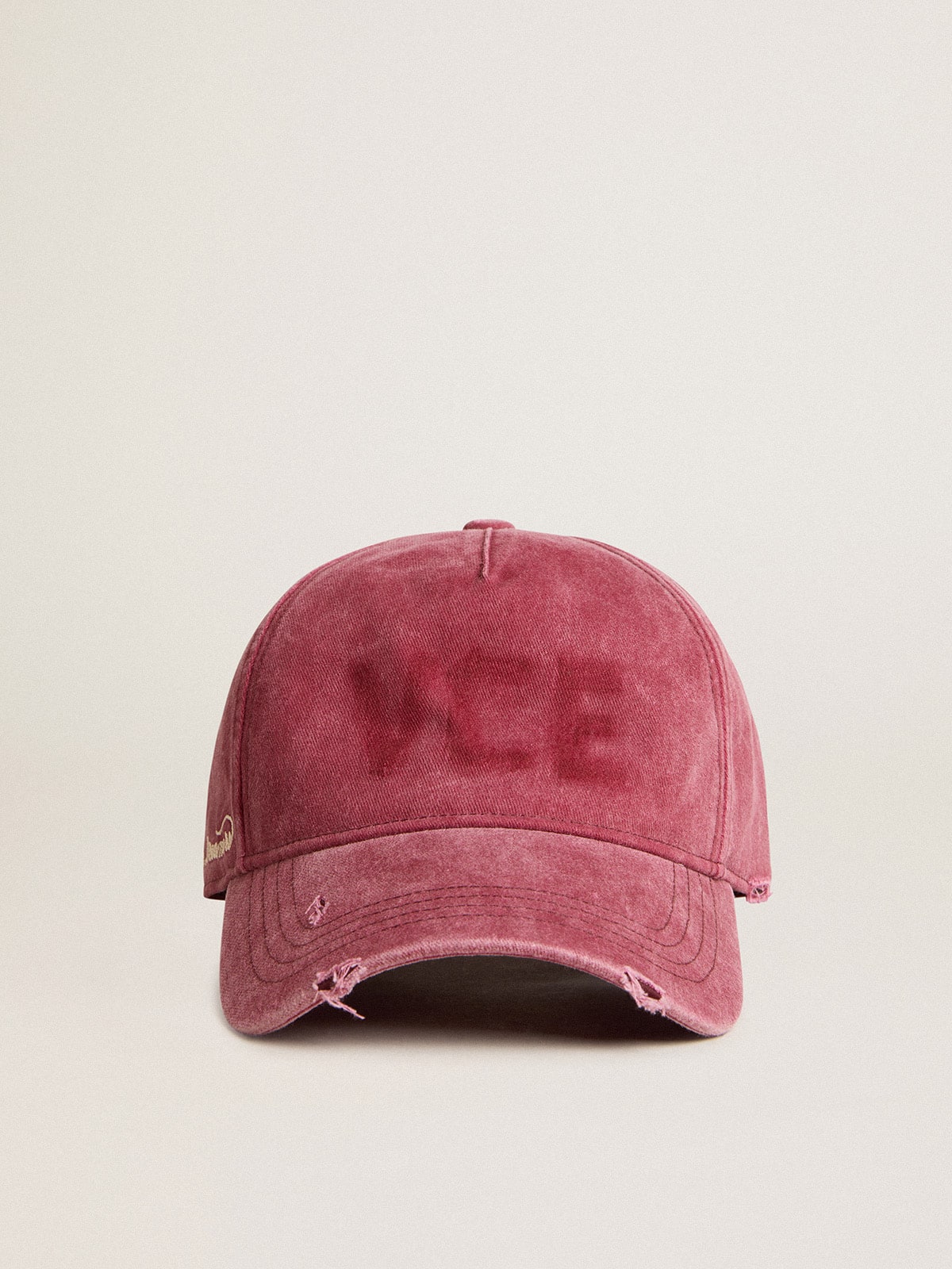 Golden Goose - Cotton baseball cap with a lived-in finish in 