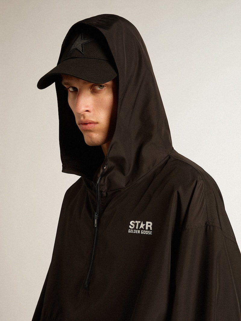 Golden Goose - Veste coupe-vent noire avec capuche in 