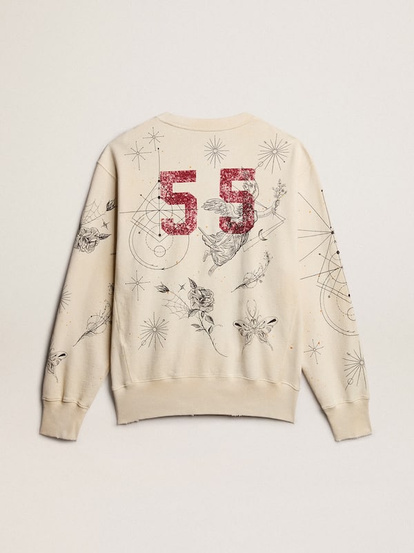 Golden Goose - Exclusive HAUS of Dreamers sweatshirt in aged white  in 