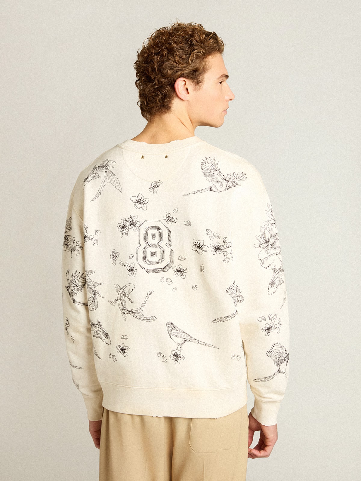 Golden Goose - Sudadera CNY color blanco envejecido  in 