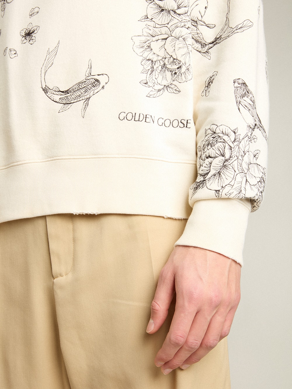 Golden Goose - Sweat-shirt CNY blanc vieilli  in 