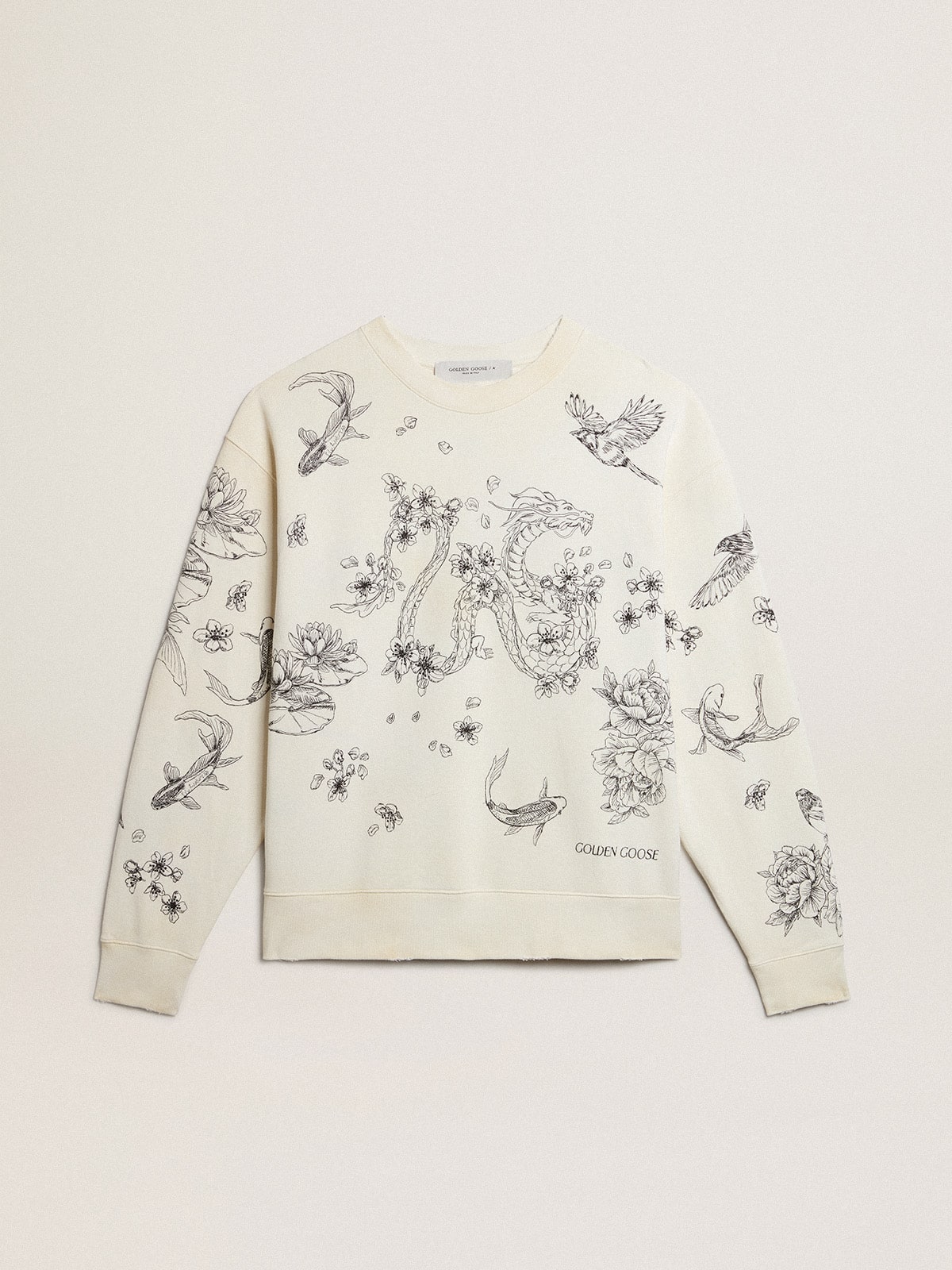 Golden Goose - Sudadera CNY color blanco envejecido  in 