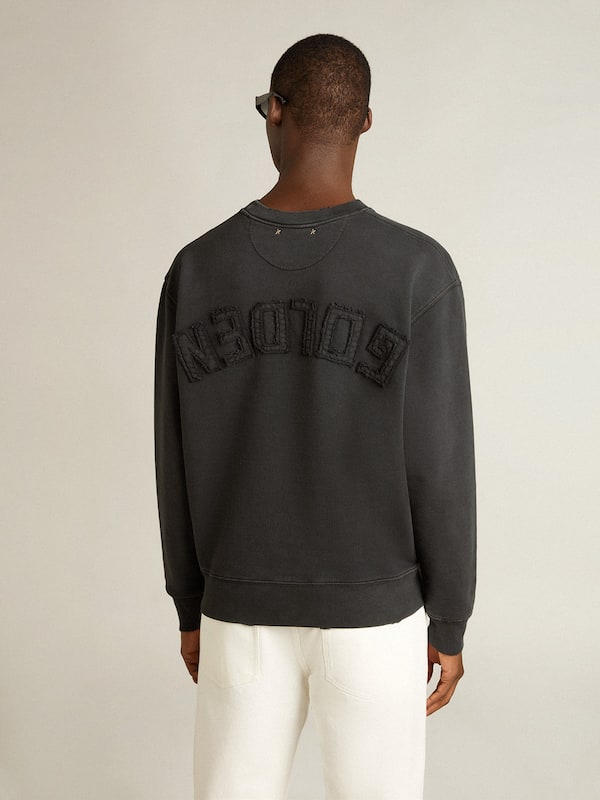 Golden Goose - Sweatshirt in washed black with reverse logo on the back - Jersey Capsule in 